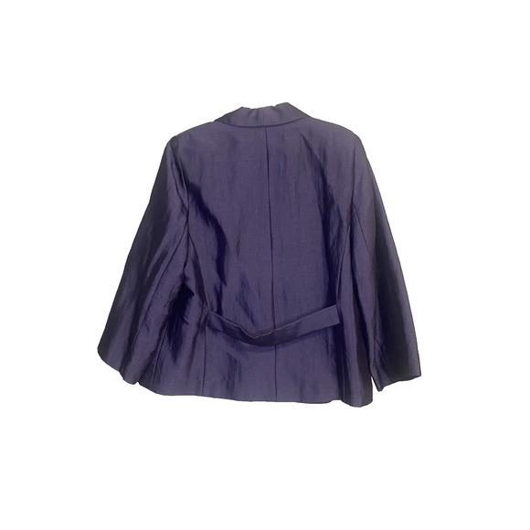 Lafayette 148 Blazer Womens Size 18 Blue Red Button Career Wear Professional - Picture 4 of 14